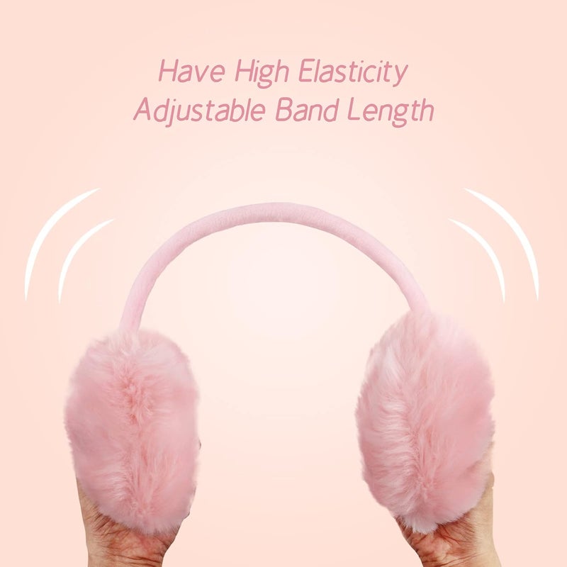 POXIMI Store Women Winter Earmuffs Girl Ski Adjustable Ear Covers for Cute Bow Ear Warmer Outdoor Earmuff Fleece Lining - Image 3